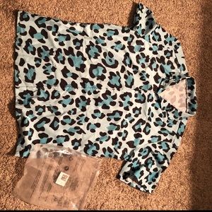 Ken shirt, for ken and Barbie costume. Cheetah button up